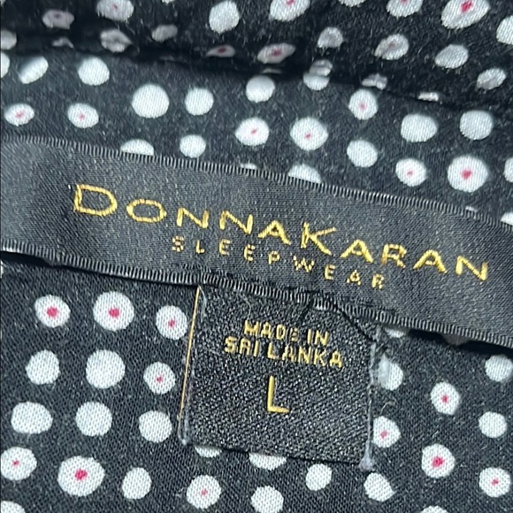 Donna Karan Black and White Polka Dot PAJAMA Sleepwear FEMININE, WOMEN SIZE L - Picture 3 of 10